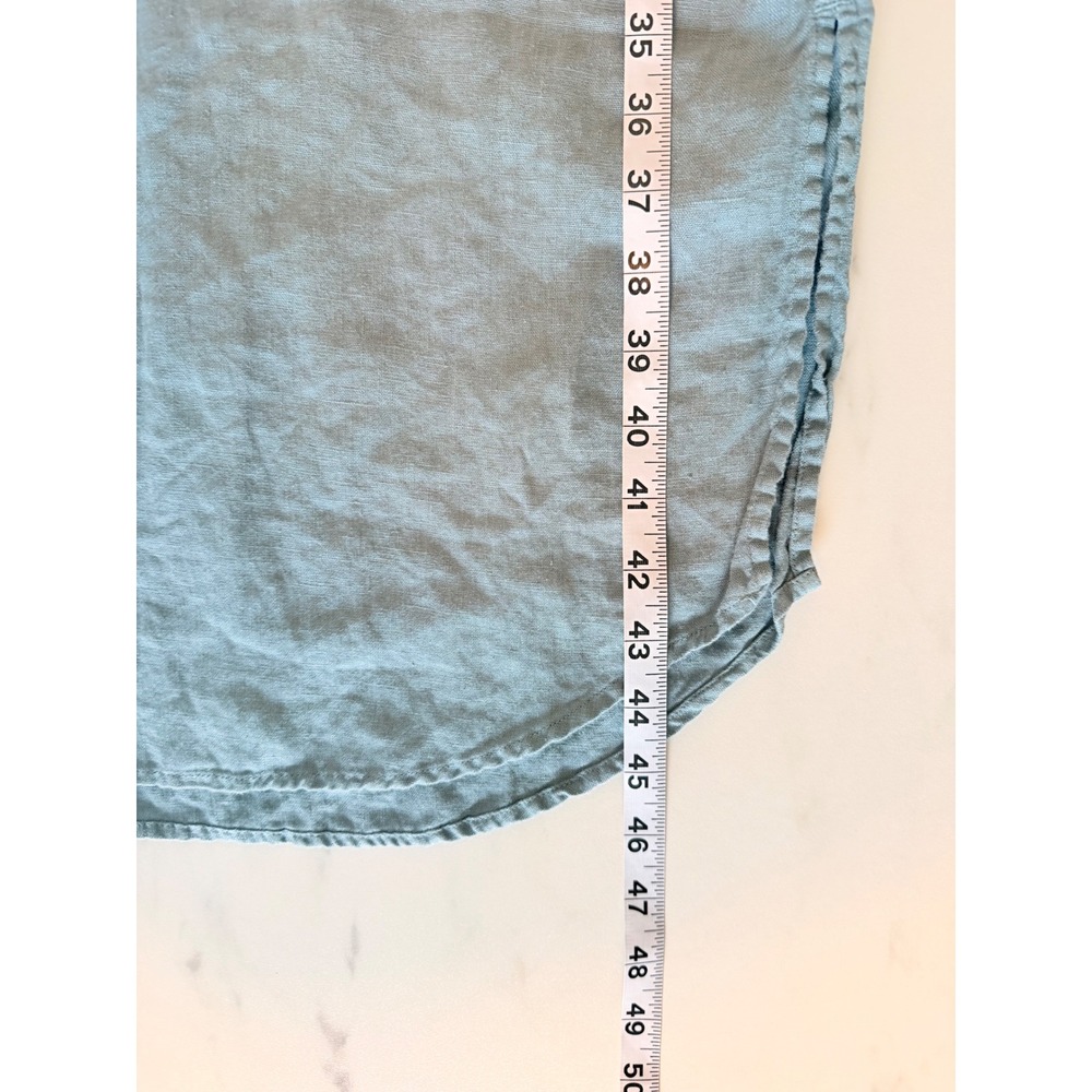 Maxi Shirt Dress in Light Blue - Women's Casual Linen Maxi - Picture 8 of 8